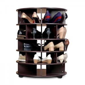 China 60cm Diameter Entryway Rotating Shoe Rack With Moving Wheels on sale