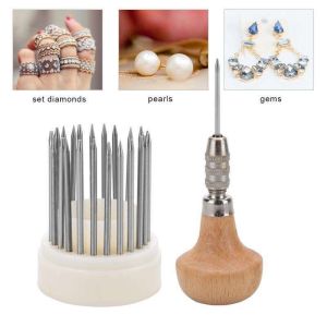 23pcs Beading Grain Tools Set Graver Beader For Goldsmith Diamond Stone