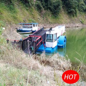 Semi Automatic Aquatic Weed Harvester Trash Skimmer 24kw