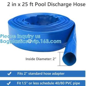 General Purpose Reinforced PVC Lay-Flat Water Discharge Hose,For Use While Back