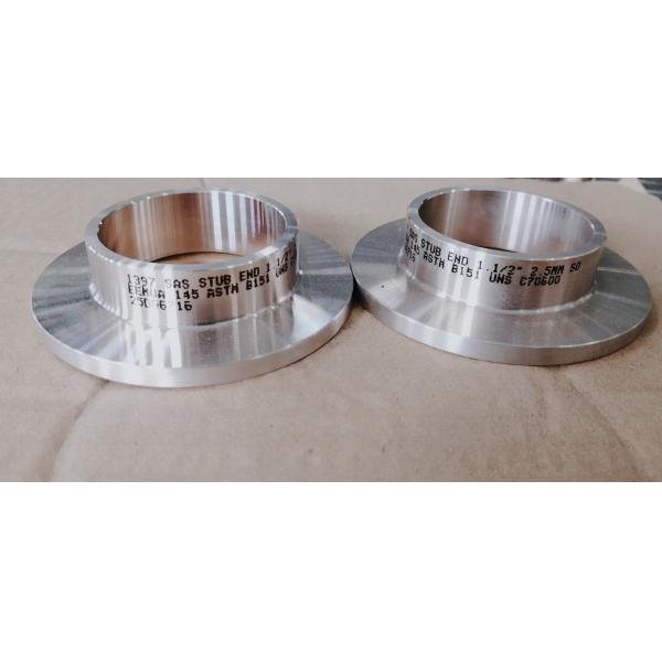 Pipe Fittings Stub End Cuni 9010 ASTM B151 1 1/2 " 2MM MSS SP43 Butt Welding