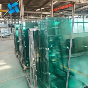 Customized Shape 10.38mm Milky White PVB Safety Laminated Glass