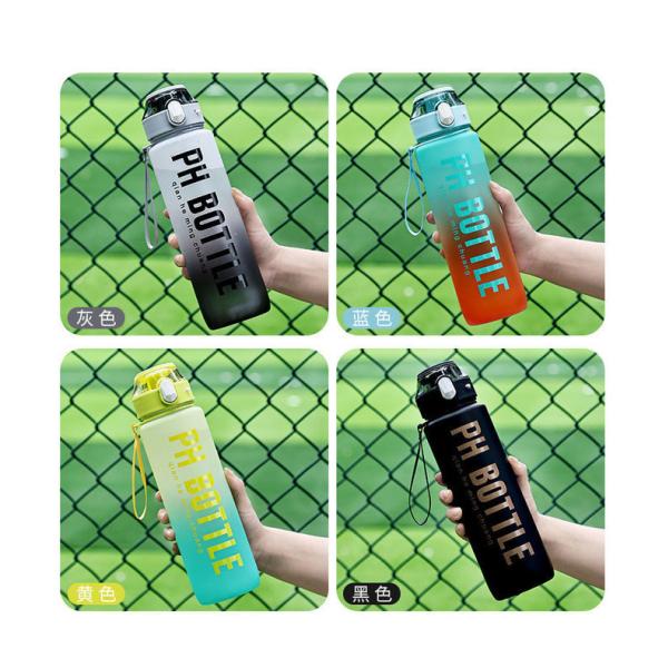 Bpa Free 1000ml 1 Litre Sipper Water Bottle With Straw For Adults Gradient Color 32 Ounce Large Capacity Many Colors Reusable Odour Free