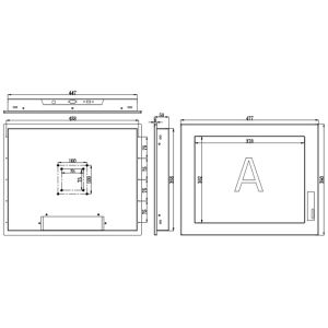 PLM-1901T 19" Industrial Touch Screen Monitor Aviation Plug Power Input
