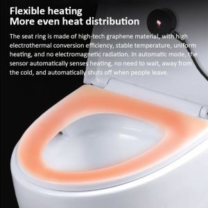 Graphene Heating Technology Washable Toilet Seat Cover Pad with Adjustable
