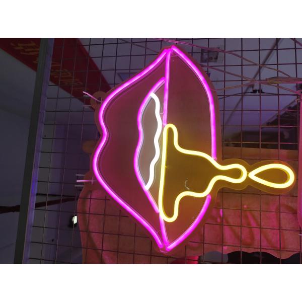 Vasten Lip Mouth Custom Neon Signs cafe drawing room neon lighting