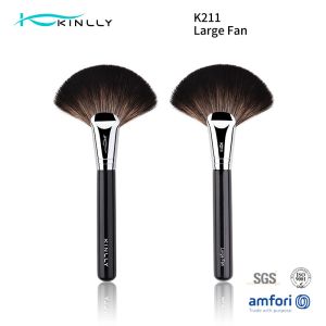 Animal Hair Fan Copper Ferrule Soft Makeup Brushes