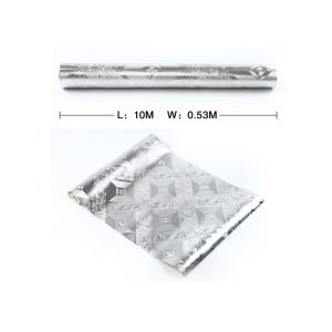 Moisture Proof Modern Removable Wallpaper with Silver Geometric Pattern