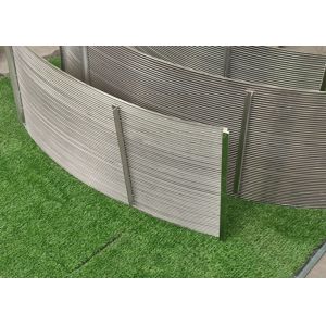 SS316 Arc Trapezoidal Wedge Wire Screen With Support Steel for water filter