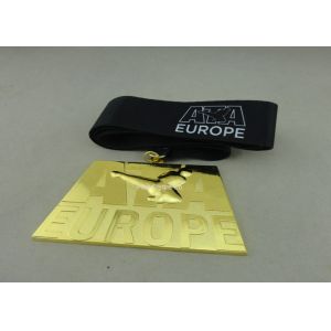 Customized Judo Taekwondo Jiu-jitsu Medal , Zinc Alloy Competitive 3D Sport