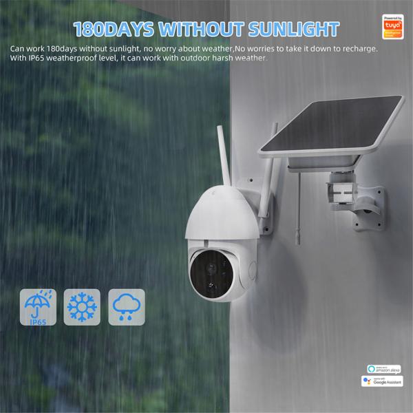 1080P PTZ Wifi Solar IP Camera Outdoor Surveillance Waterproof CCTV Camera Smart Home Two-Way Voice Battery Long Standby