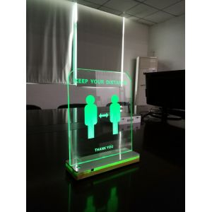 Acrylic Electronic Distance Remaining Board With Wooden Base