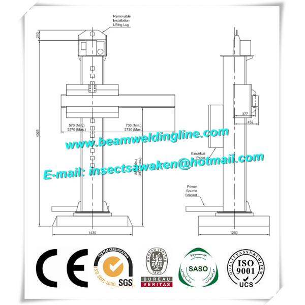 Buy Pipe And Column Boom Pipe Automatic Welding Equipment 3000mm at wholesale prices
