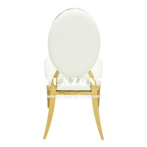 Hotel Reception T-Gold Stainless Steel Metal Chair