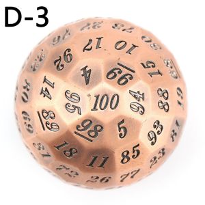 Colored Solid 100D Metal Dice Set Dungeon and Dragon DND # RPG # COC