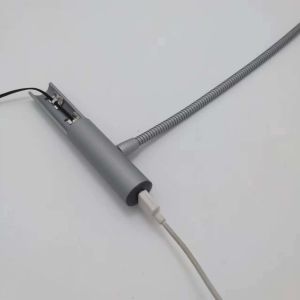 82 Lm Silver LED Bedside Lamp with Flexible Neck Eye Care Function and USB