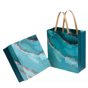 Luxury Wave Gilded Cosmetic Gift Box Customizable Packaging