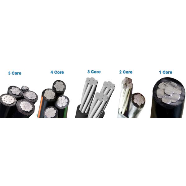 duplex service drop wire / cable with one XLPE insulated cable and one bare neutral conductor