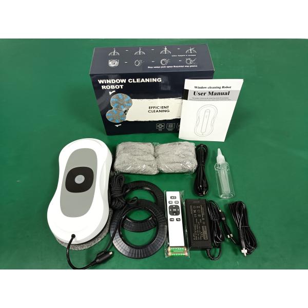 Vacuum Window Cleaner Robot With Anti-falling Control UPS safety rope And Water Spray