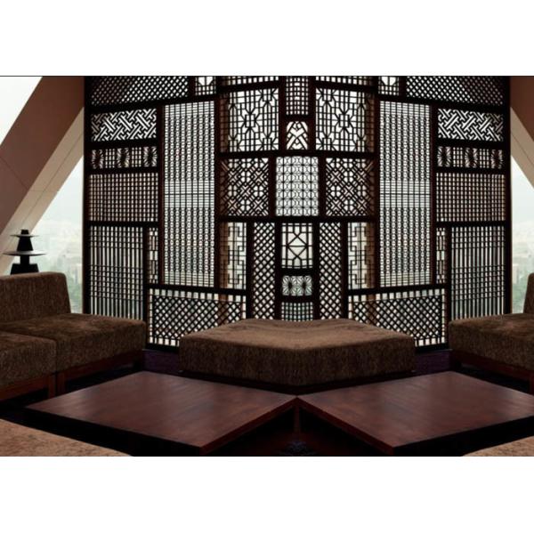 Buy Vertical / Multi Fold Decorative Metal Screen Panels Customized Patterns at wholesale prices