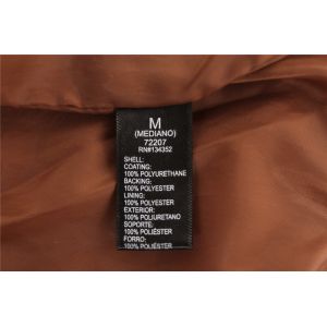 Water Resistant Coffee Faux Leather Bomber Jacket Womens 100% Polyurethane