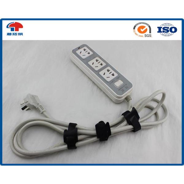 Eco Friendly Self Adhesive hook and loop fasteners , black cable ties reusable