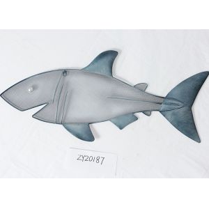 Blue Home Decoration Hanging 3D metal shark wall decor