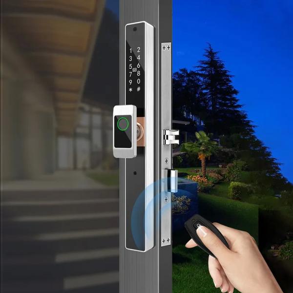 Bridge Cut Smart Front Door Locks Tuya Waterproof Digital Fingerprint Code Door