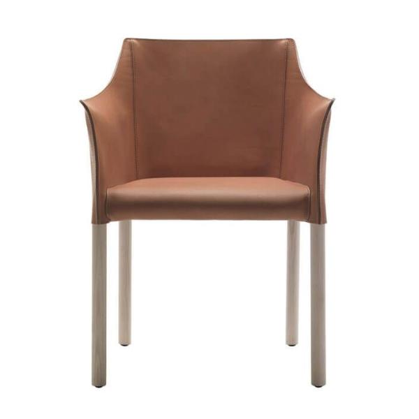 Buy Office O CAP Fiberglass Arm Chair With Pigmented Leather Body at wholesale prices