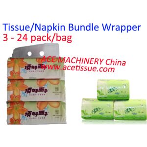 Full Auto Napkin Paper Packing Machine 3 - 48 Bag/Bundle For Hand Towel