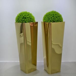 700mm Tall Mirror Surface Cbd Stainless Steel Planter Box