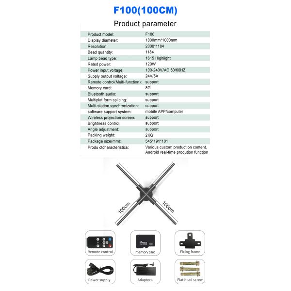 Revolutionize Your Outdoor Advertising with 100cm LED Hologram Fan 176° Viewing Angle