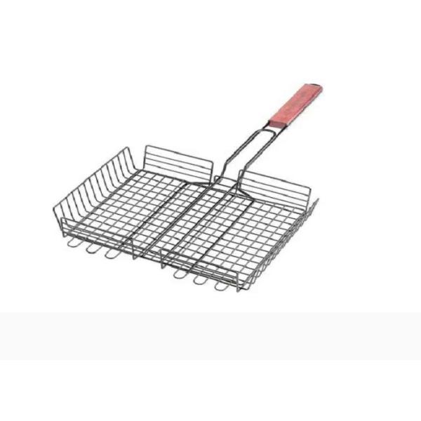 Corrosion Resistance SS316 330mm Grill Basket Barbecue Clips Easy To Clean For Chicken