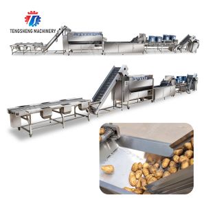 Selection roller brush bubble washing,drying,and cutting production line Fruit