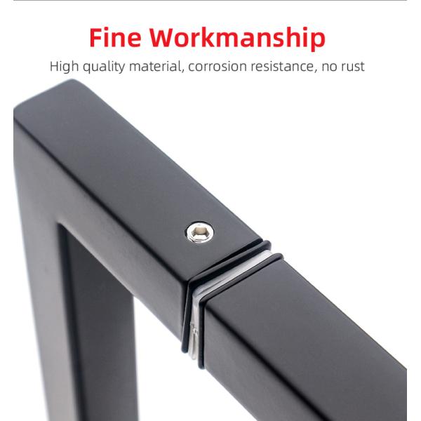 Modern 8 Inches 200mm H Shower Door Handle for Glass Door in SS304 Polish Finish