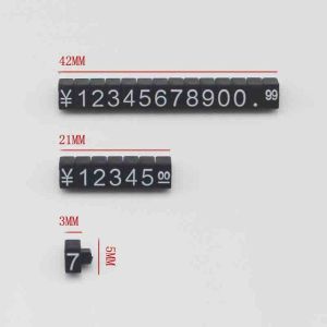 Clear Plastic US Dollar Pricing Sign for Cube Display Rack Jewelry Watch Store