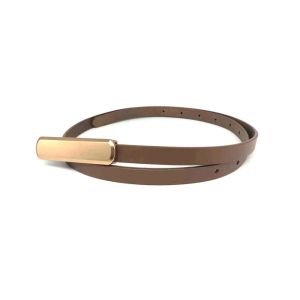 Smooth Buckle Thin 1.5cm Women's Fashion Leather Belts