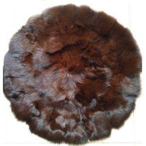 Imitation Sheepskin Cushion Pads For Seat Round Dyed