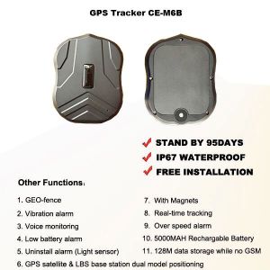 Magnetic GPS Tracker Portable 95 Days Long Standby Time 5000MAH Rechargeable