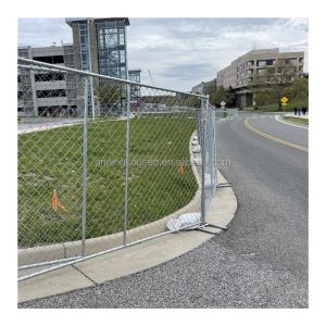 Easily Assembled Sport Fence Metal Steel Silver Security Fence Panels in