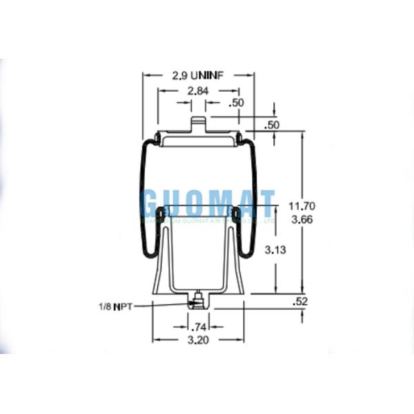 W02-358-7059 Firestone Truck Cab Air Spring W02-N19-7059 Replacement Air Shock