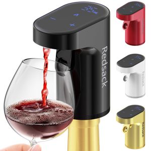 Food Grade Silicone ABS Portable Wine Dispenser with 1200mah Battery and LED Touch Screen