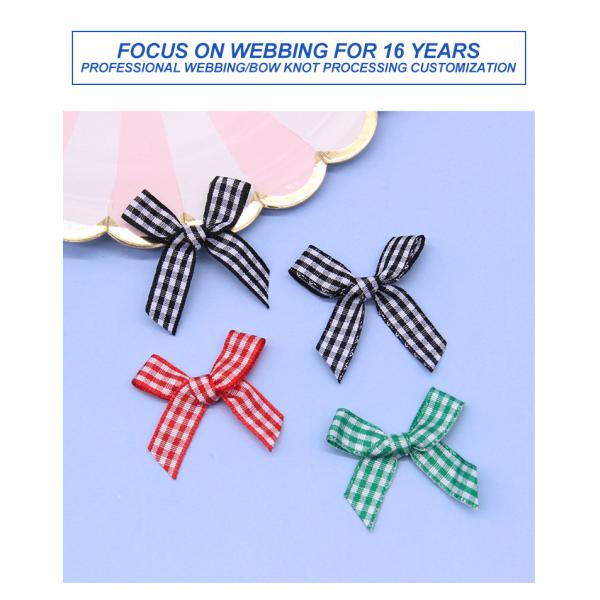 Customized 1Cm Lattice With Bow, Clothing Accessories, Bowknot, Children'S Skirt, Socks, Decorative Lattice Ribbon, Bow