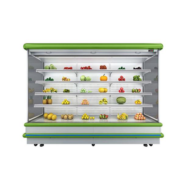 Big Multideck Refrigeration Equipment Fruits Open Display Cooler For Bottle