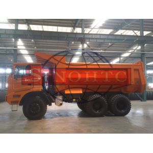 U Shape Rigid Dump Truck , Single Side Cab 50 - 60 Ton Heavy Dump Truck