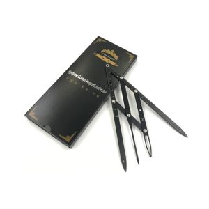 Golden Stainless Steel Section Eyebrow Microblading Tool Tattoo Eyebrow Ruler