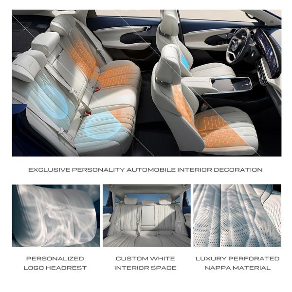 Buick LaCrosse Avenir Luxury Mini Gas Car Speed with Fuel Cell Comfortable Economical Energy Auto 2905 Wheelbase Tan Silver