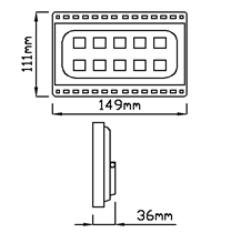 Driverless Ultra LED flood light IP65 Smd 50 Watt