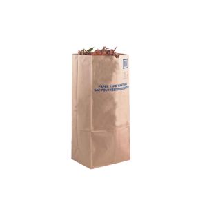 125g/M2 Biodegradable Lawn Paper Bags For Leaves CMYK Paper Lawn Waste Bags