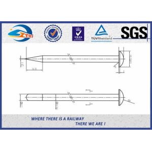 Galvanized Railway Boat Spike / Sleeper Spikes Balck Oxide Q235